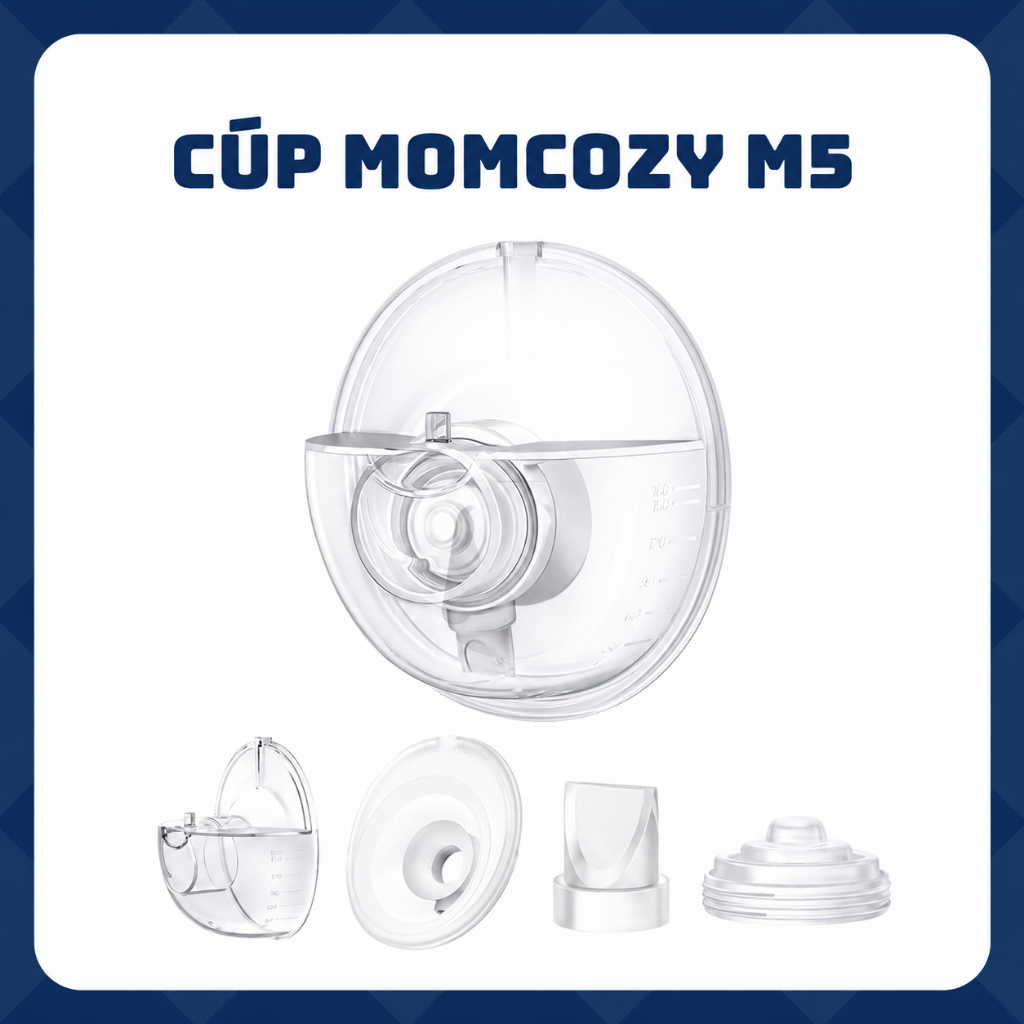 Momcozy M5 ĐẦY ĐỦ - Cúp hút /hứng sữa thay thế dùng cho máy hút sữa Momcozy M5