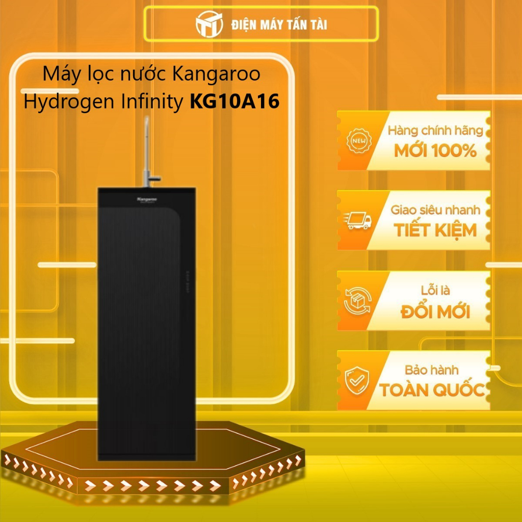 [SHOPEE - LẮP ĐẶT 0Đ HN HCM] - KG10A16 - Máy lọc nước RO nóng lạnh Hydrogen Kangaroo 10 LÕI KG10A16
