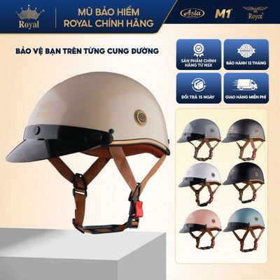 Royal M29 Mũ Bảo Hiểm 1/2 Đầu Có Lưỡi Trai Nam Nữ Đi Xe Máy Chính Hãng Nhà Sản Xuất, Bảo Hành 12T