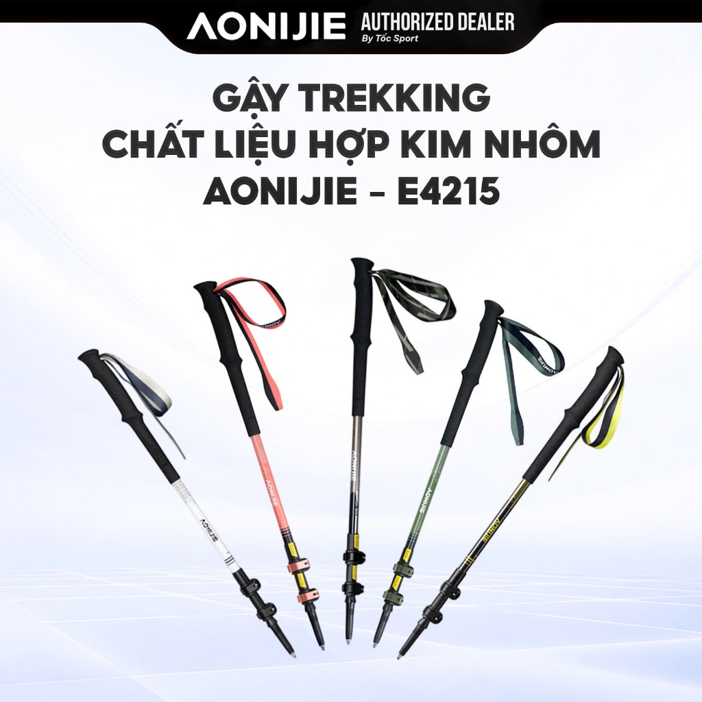 Gậy Leo Núi | Gậy Trail | Gậy Gấp Gọn | Gậy AONIJIE - E4215 | Size Tùy Chỉnh Từ 105cm Đến 130cm |Chấ