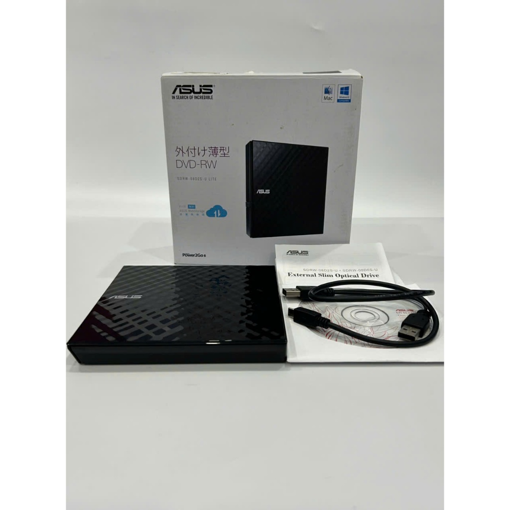 Ổ Đĩa Quang Gắn Ngoài ASUS SDRW-08D2S-U LITE - Ổ Đĩa DVD/CD Rời Cho Máy Tính Laptop PC Mac