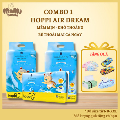[ KÈM QUÀ ] Bỉm Quần Hoppi Airdream Siêu Mỏng Nhẹ – Size M/L/XL/XXL – Cho Bé 6–25kg