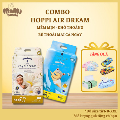 Tã/Bỉm Hoppi Quần/Dán ngày và đêm siêu mỏng mềm thấm hút tốt size NB/S/M/L/XL/XXL