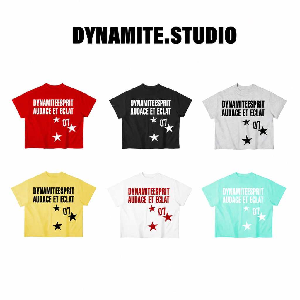 Áo Thun Boxy Dynamite - “Dynamite” Tay Ngắn Cotton 250gsm Unisex Nam Nữ