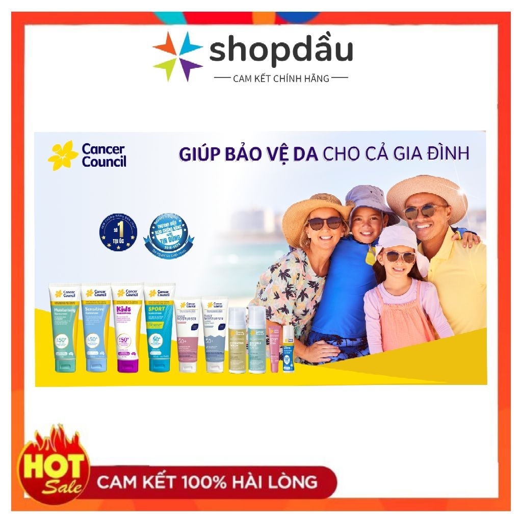 Kem chống nắng Cancer Council 110ml - hàng chính hãng Úc