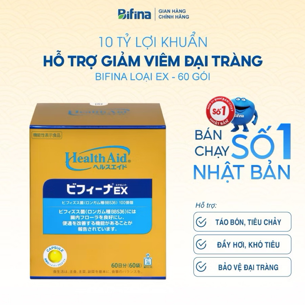 Men Vi Sinh Bifina EX Hộp 60 GÓI