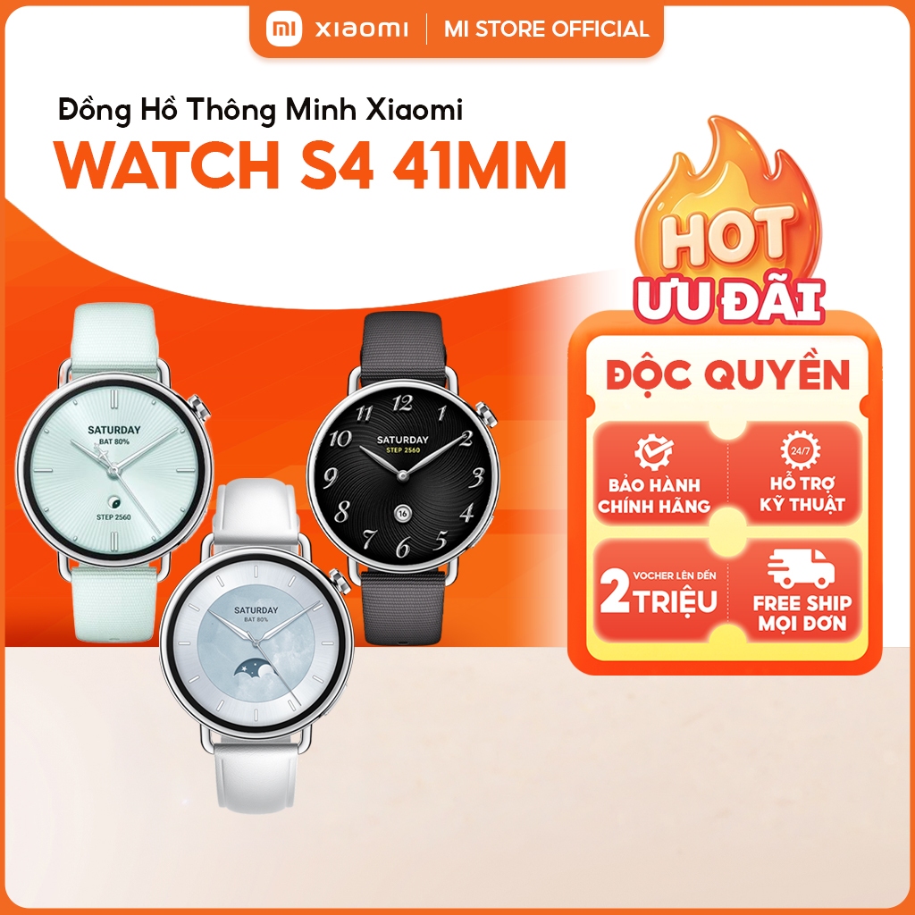 Đồng Hồ Thông Minh Xiaomi Watch S4 41mm | Chống Nước 5ATM, AMOLED 1.32", GPS, Nghe Gọi Bluetooth