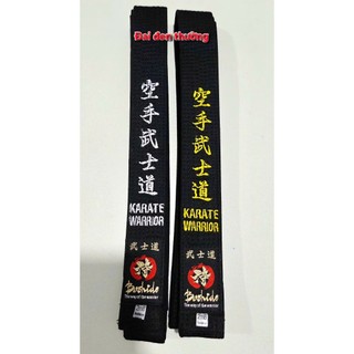 Đai đen Karate loại thường Bushido