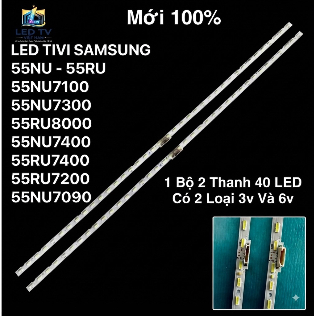 LED TIVI SAMSUNG 55NU / 55RU / 55NU7100 / 55NU7300 / 55RU8000 / 55NU7400 55RU7400  55RU7200 55N5500 