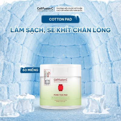 [SHOPEE XỬ LÝ] Toner Pad Cấp Ẩm Cải Thiện Lỗ Chân Lông Cell Fusion C Pore Tox Pad 60 Miếng