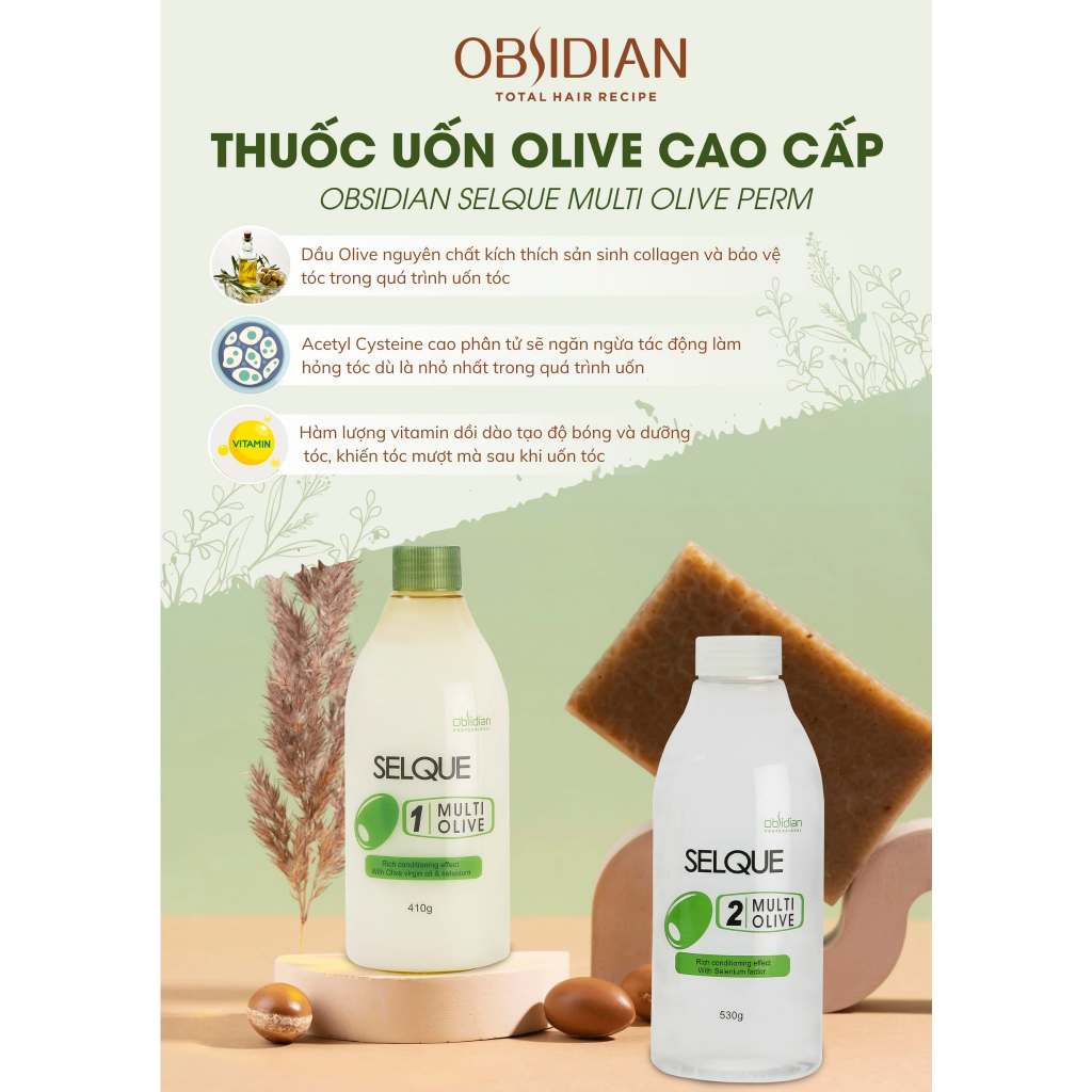 UỐN LẠNH THÔNG MINH OLIVE SELQUE OBSIDIAN CAO CẤP- uốn lạnh SelQue Olive