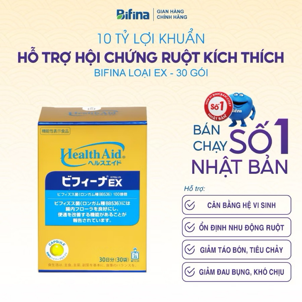 Men Vi Sinh Bifina EX Hộp 30 GÓI