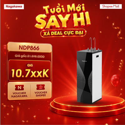 Máy lọc nước RO Hydrogen nóng lạnh nguội Nagakawa NDP866 12 lõi RO Hàn Quốc 110GPD 22L/h Bảo hành 42 tháng