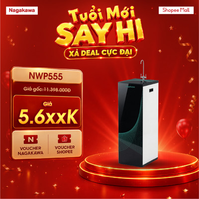 Máy lọc nước RO Hydrogen Nagakawa NWP555 10 lõi RO Hàn Quốc 110GPD 22L/h 2 chế độ nước Bảo hành 42 tháng