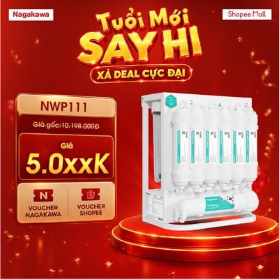Máy lọc nước RO để gầm Nagakawa NWP111 10 lõi lọc RO Hàn Quốc 70GPD 15L/h Bổ sung khoáng Bảo hành 42 tháng