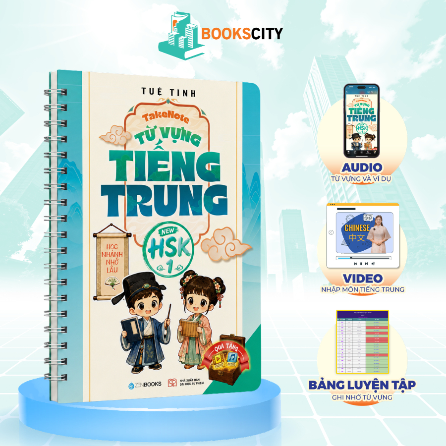Sách - Takenote Từ Vựng Tiếng Trung HSK 1 - 300 từ vựng HSK 1 theo khung chuẩn HSK 3.0