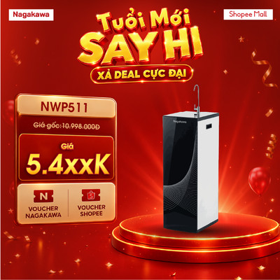Máy lọc nước RO Nagakawa NWP511 10 lõi RO Hàn Quốc 70GPD 15L/h Bổ sung khoáng eProtect Bảo hành 42 tháng