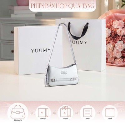 Bộ hộp quà YUUMY (Túi đeo vai nữ YUUMY YN313 + Hộp quà YHQ3T + Túi giấy YTG3T + Túi rút BVR3838 + Thiệp cảm ơn YBT1)