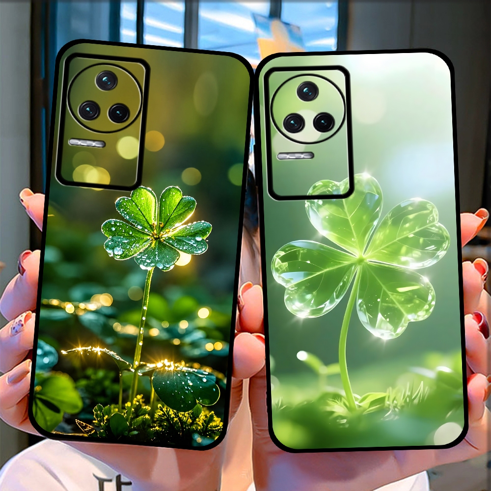 Ốp điện thoại  Xiaomi Redmi K50 - K50 Ultra - K50 Gamming hình Cỏ bốn lá mang lại may mắn tài lộc bì