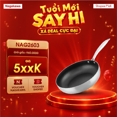 Chảo inox chống dính Nagakawa Natsu NAG2603