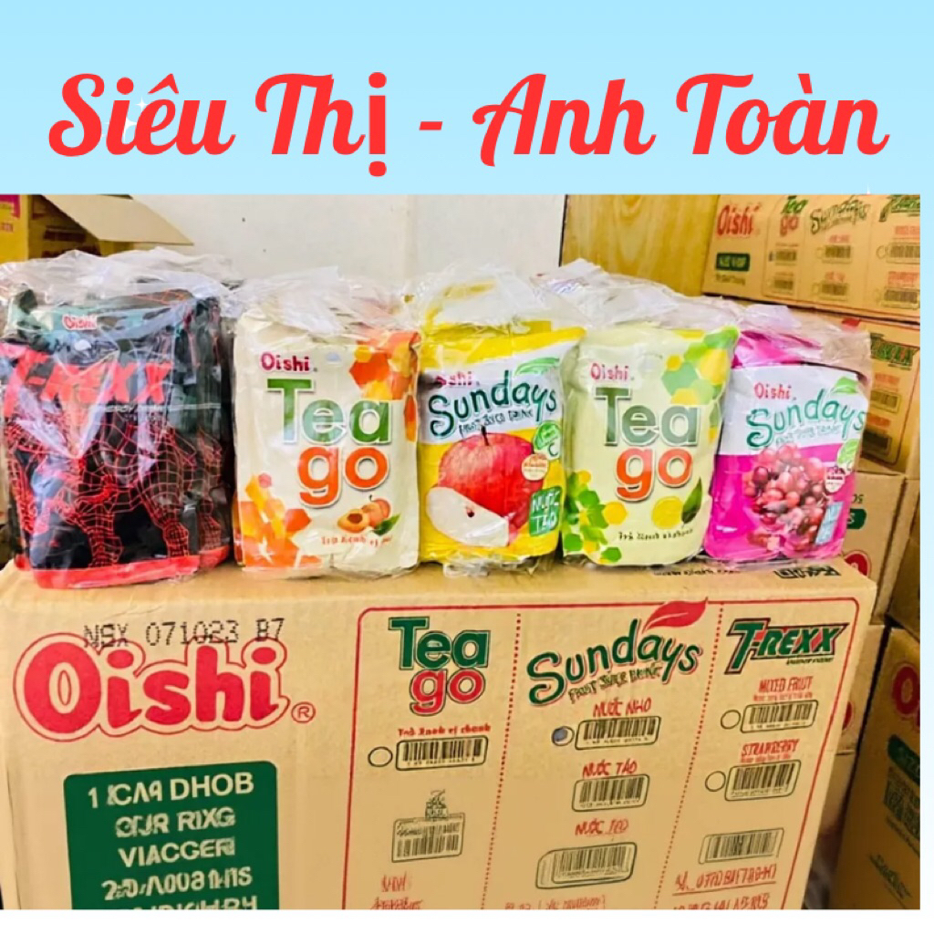 THÙNG 50 BỊCH TRÀ XANH TEA GO OISHI 180ML VỊ CHANH – CHÍNH HÃNG, DATE MỚI