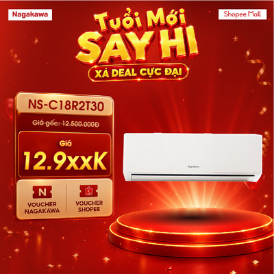 Điều hòa 1 chiều 18000BTU/H Nagakawa NS-C18R2T30, made in Malaysia, bảo hành 2 năm