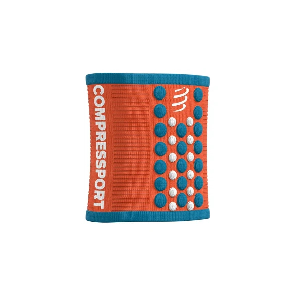 Băng bảo vệ cổ tay Compressport Unisex's Sweatbands 3D.Dots - Orangeade/Fjord Blue