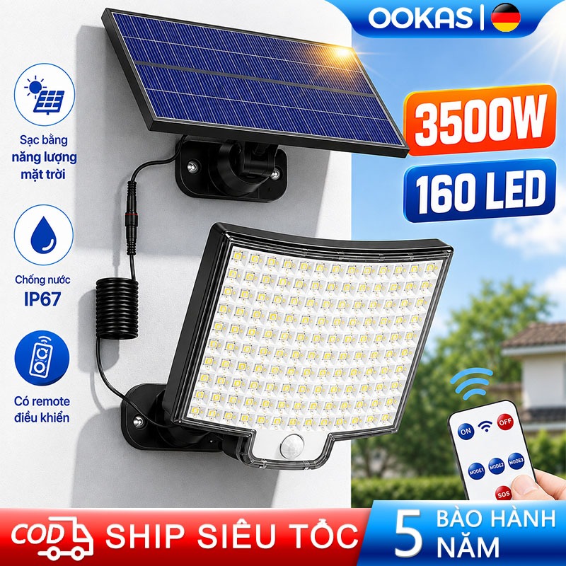 OOKAS LED Đèn năng lượng mặt trời ngoài trời, ip67 đèn sân vườn ngoài trời Nó,Cảm biến tự động Đèn