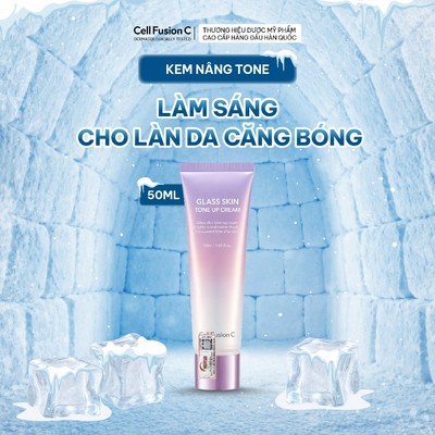 Kem Nâng Tone Làm Trắng Sáng Cấp Ẩm Căng Bóng Da Cell Fusion C Glass Skin Tone Up Cream 50ml