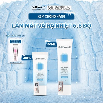 Kem Chống Nắng Cấp Ẩm & Hỗ Trợ Giảm Nếp Nhăn Cell Fusion C Aquatica Cooling Sunscreen 100 SPF50+ PA++++