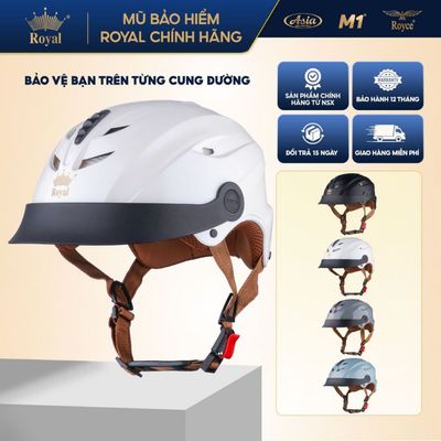 [New Arrival] Mũ Bảo Hiểm Nửa Đầu Royal M298 Lưỡi Trai Chính Hãng, Size L & XL, Nam Nữ Đi Xe Máy