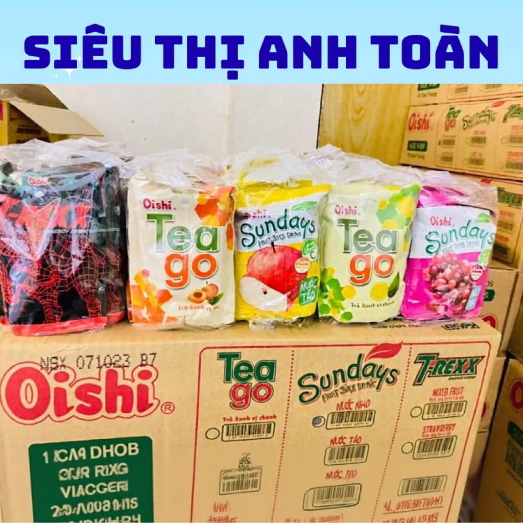 THÙNG 50 BỊCH TRÀ XANH TEA GO OISHI 180ML VỊ CHANH – CHÍNH HÃNG, DATE MỚI