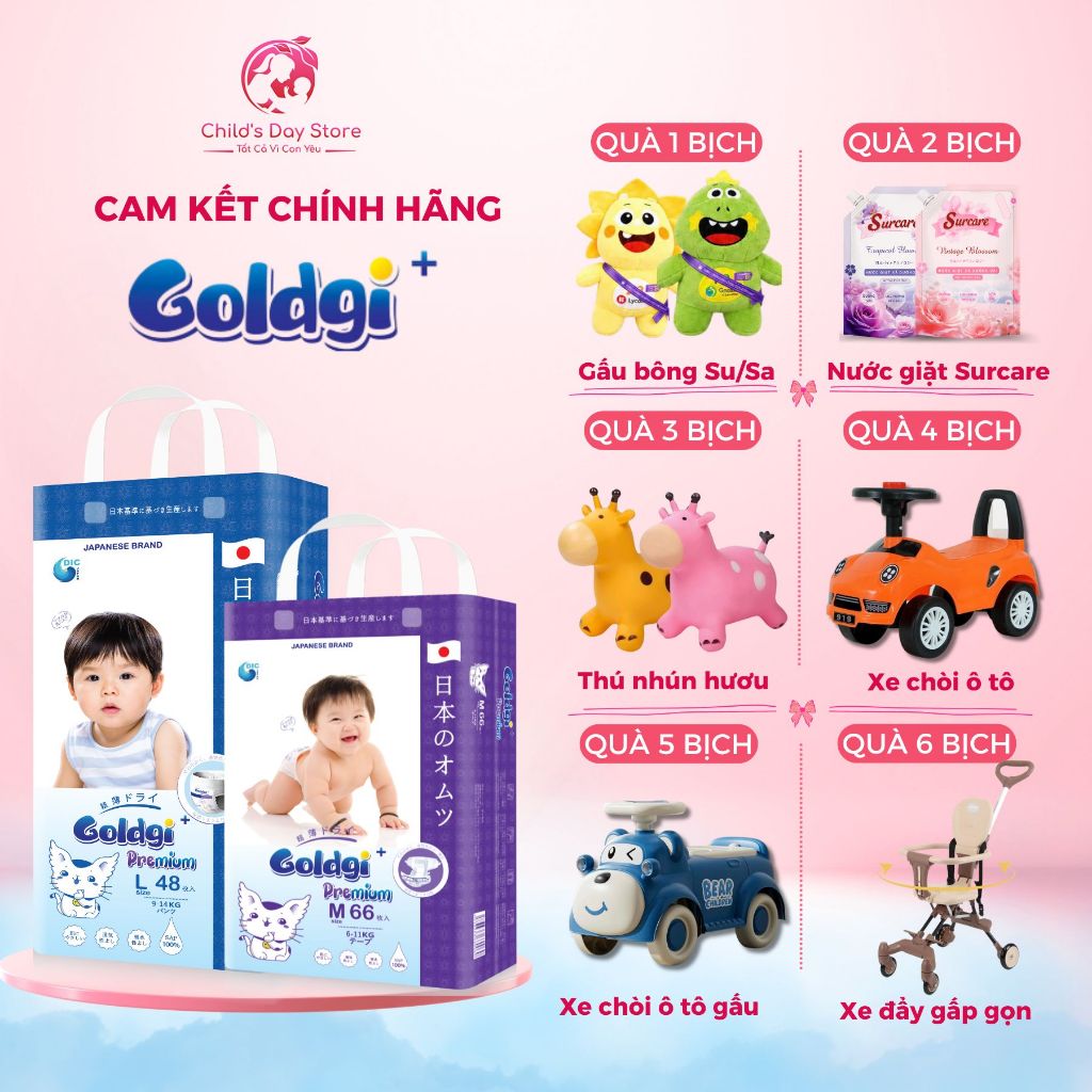 Bỉm quần Goldgi +, Tã Quần Goldgi + Các Size M60/L48/XL44/XXL32. Bỉm Chính Hãng Mẫu Mới Nhất Siêu Th