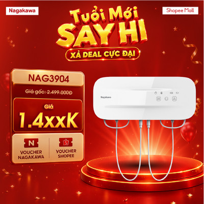 Máy khử khuẩn thực phẩm Nagakawa treo tường NAG3904, 4 chế độ cài đặt sẵn, công nghệ Hydroxyl, bảo hành 1 năm