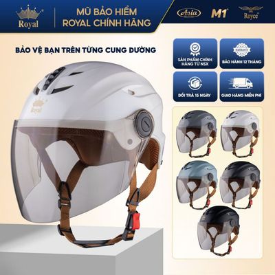 [New Arrival] Mũ Bảo Hiểm 1/2 Đầu Royal M298K Có Kính Dài- Size L và XL - Nam Nữ Đi Xe Máy - BH 12T Chính Hãng