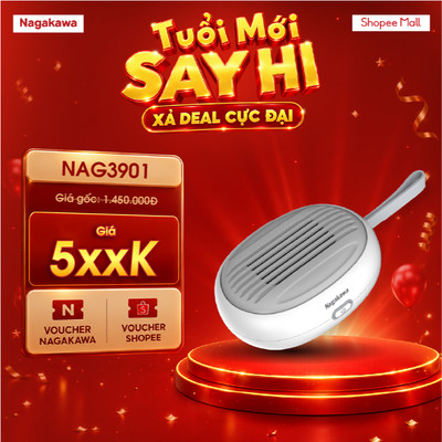 Máy khử khuẩn thực phẩm Nagakawa mini NAG3901, 2 chế độ khử khuẩn, bảo hành 12 tháng