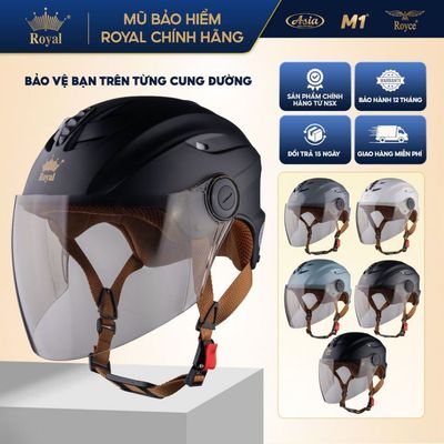 [Nhà Sản Xuất] Mũ Bảo Hiểm 1/2 Đầu Royal M298K Có Kính Dài - Nam Nữ Đi Xe Máy - BH 12T Chính Hãng