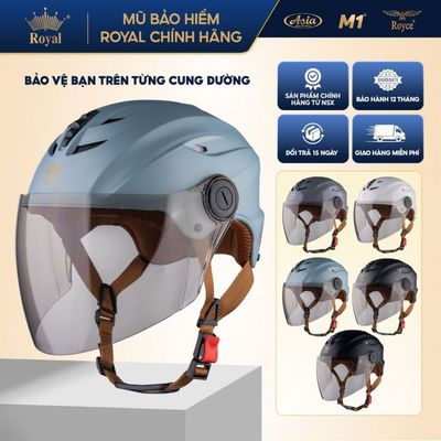 Mũ Bảo Hiểm Nửa Đầu Royal M298 Có Kính Dài - Đạt Chuẩn - Nam Nữ Đi Xe Máy - BH 12T Chính Hãng
