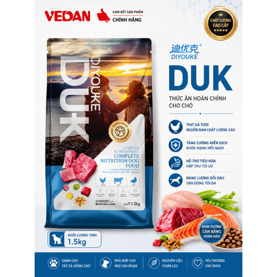 Thức Ăn Hoàn Chỉnh Cho Chó DIYOUKE Vị Gà Tươi & Thịt Bò 1500g