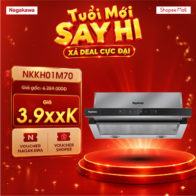 Máy hút mùi cao cấp Nagakawa NKKH01M70 - Bảo hành 2 năm tại nhà - Hàng chính hãng