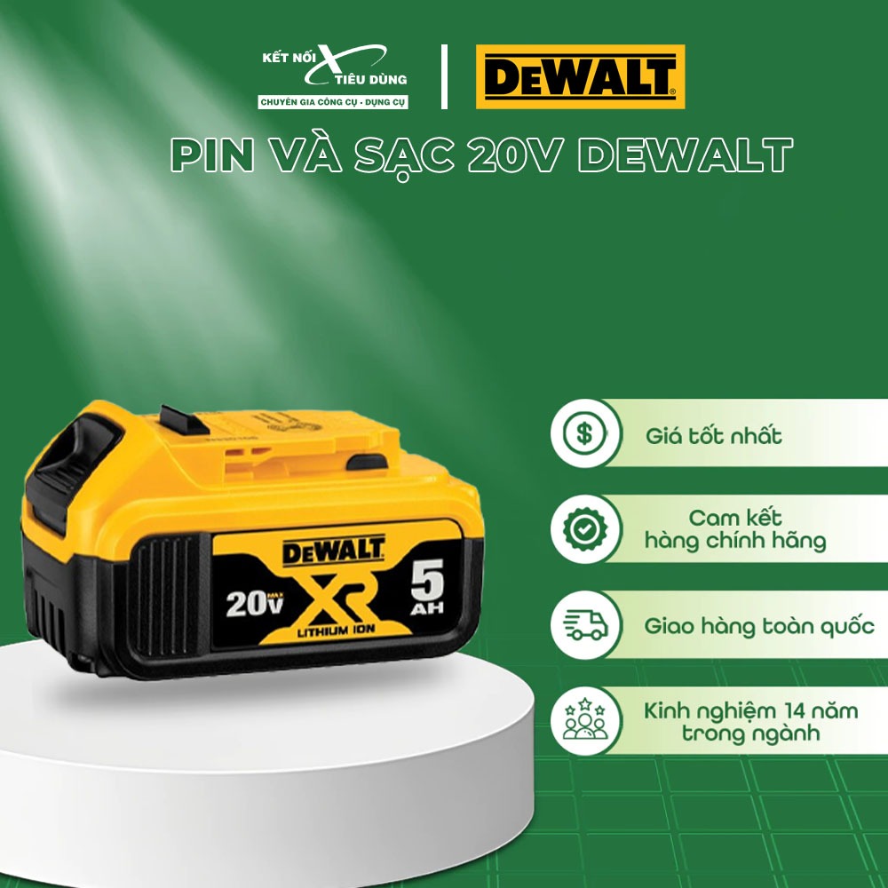 Pin và sạc 20V Dewalt DCB1102 | DCB1104 | DCB183 | DCB182 | DCB184 Kết Nối Tiêu Dùng