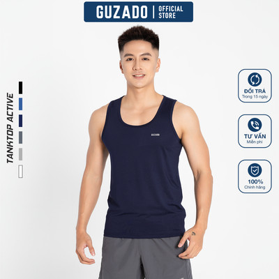 Combo 2 Tanktop Nam GUZADO Vải Thông Hơi, Mặc Gym Chạy Bộ Thoáng Khí Co Giãn Tốt CB2GTT05-CB2GATT25S005