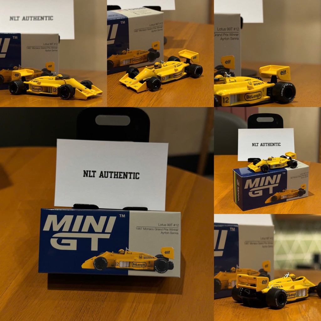 MiniGT ( Box / Newseal ) Lotus 99T #12 1987 Monaco Grand Prix Winner Ayrton Senna