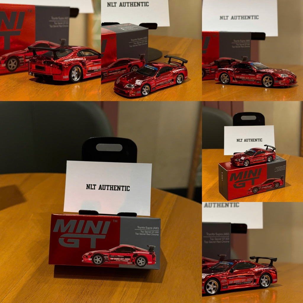 MiniGT ( Box / Newseal ) Toyota Supra (A80) Top Secret GT-300 Top Secret Red Chrome