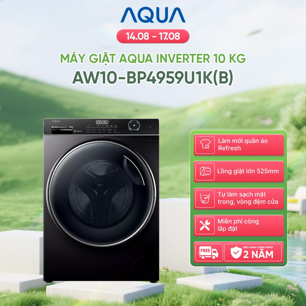 Máy giặt Aqua Inverter 10 kg AW10-BP4959U1K(B) - Bảo hành 2 năm