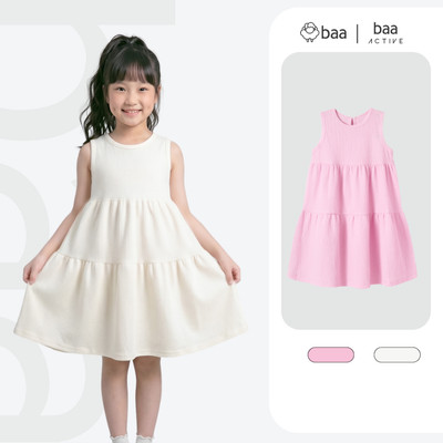 Đầm Thun Ba Lỗ Bé Gái Mùa Hè Mềm Mát, Thoáng Nhẹ (1-10 Tuổi) Baa baby AD10C