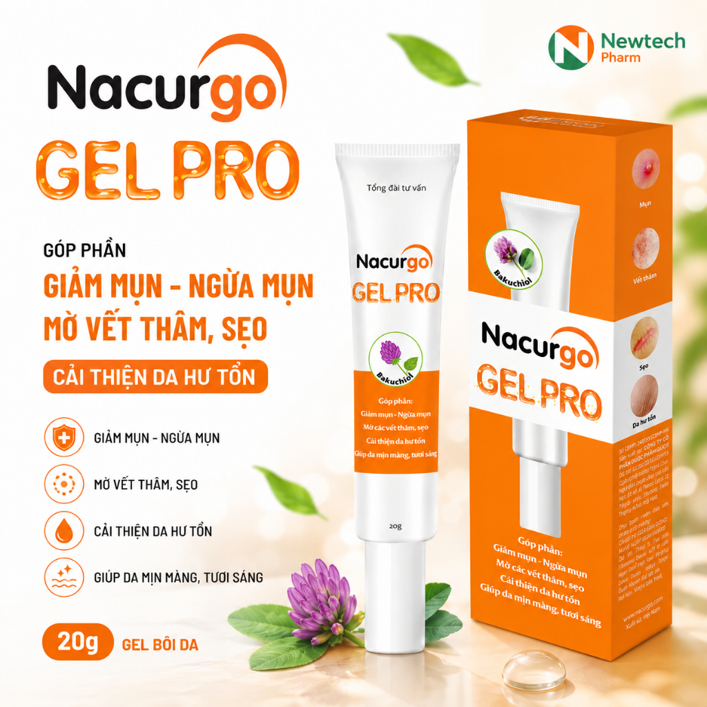 Gel Mụn Nacurgo Gelpro 20g – Hỗ Trợ Làm Mờ Thâm Sẹo