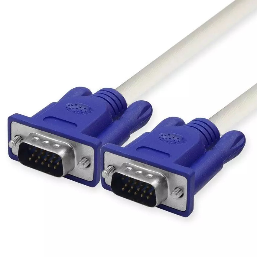 Dây cáp 2 đầu VGA (3+4) dài từ 1.5m - 3m - 5m - 10m Màu Trắng, Cable VGA chống nhiễu tốt, chuẩn kết 