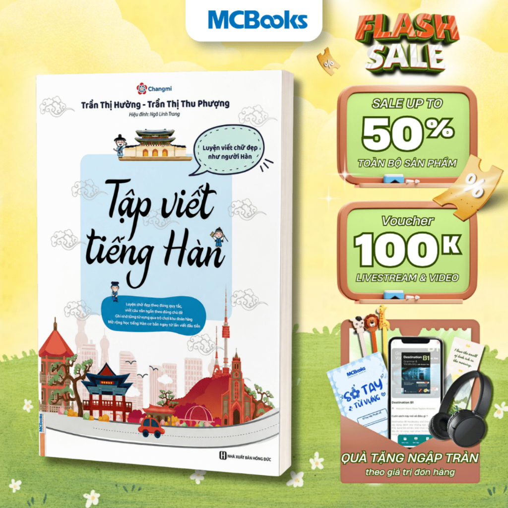 Sách - Tập viết tiếng Hàn bản mới 2023 - Mcbooks Chính Hãng