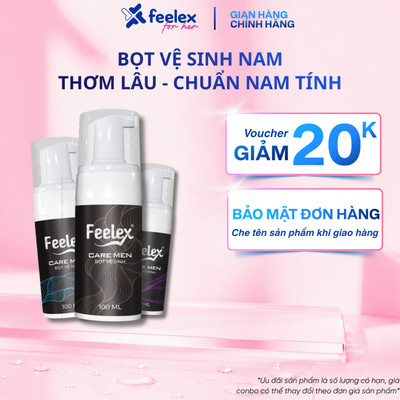 [Hàng VIP] Bọt vệ sinh nam giới Feelex Care Men làm sạch sâu, khử mùi ngăn ngừa nấm ngứa hương nước hoa 100ml